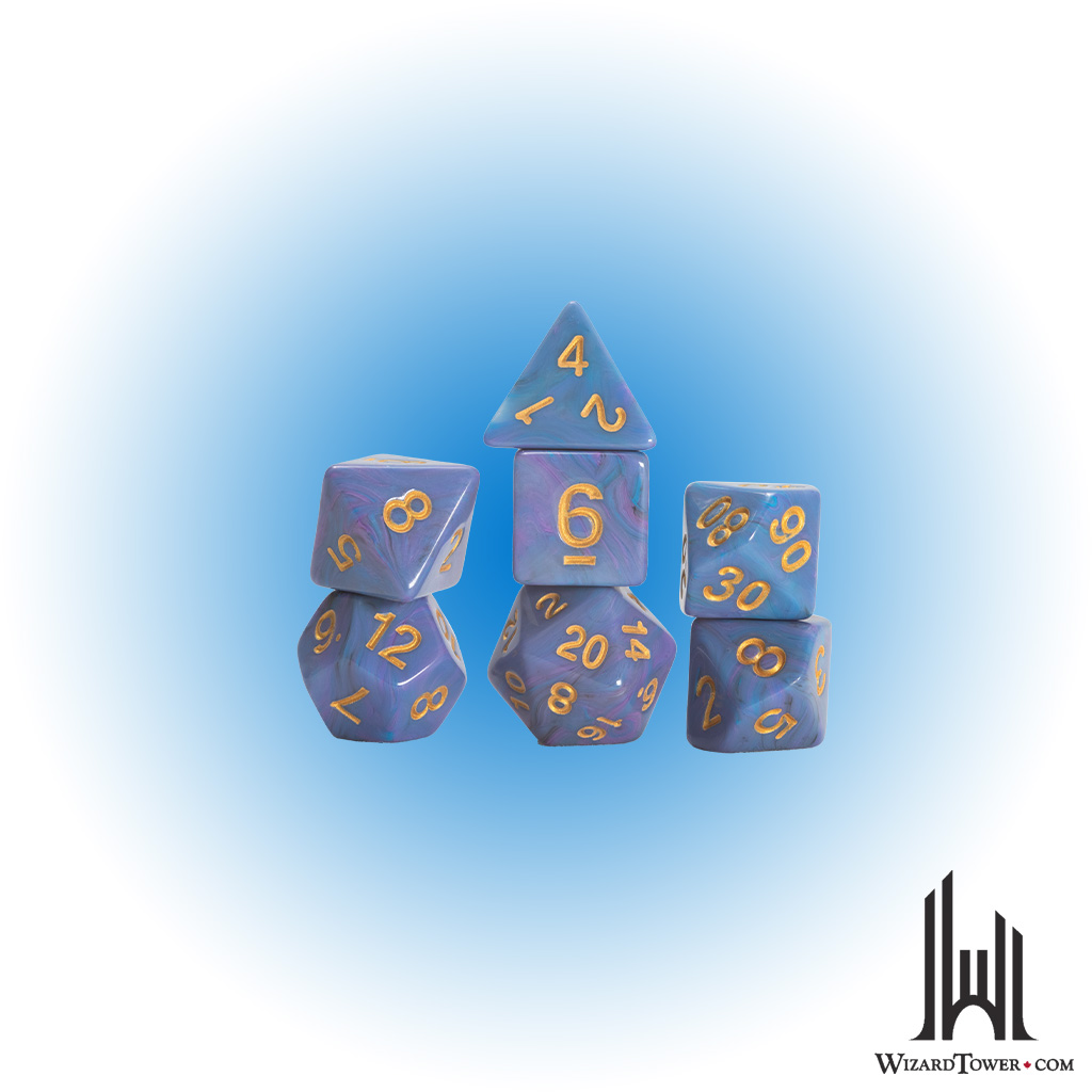 Dice Set - Blue Unicorn 7ct